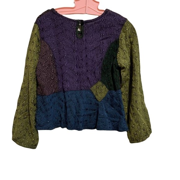 Sacred Threads Boho Peplum 100% Rayon Top - Picture 5 of 6